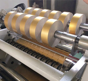 Papel de aluminio dorado y plateado laminado para envolver cigarrillos en relieve de 114mm - Product Image 1