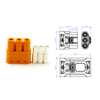Connecteur Amass LCC40-M LCC40-F LCC40 d'origine, 45A, courant élevé, mâle femelle, LCC40, prise de câble 3 broches