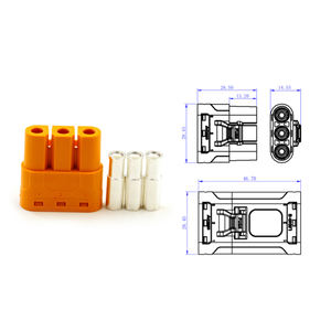 Разъем Amass LCC40-M LCC40-F LCC40, 45А, высокотоковый, штекер-гнездо, 3-контактный кабельный штекер - Product Image 3