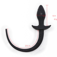 Bouchon anal en silicone avec queues de chiot