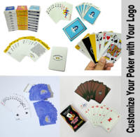 Cartes à jouer personnalisées, écologiques, résistantes aux UV, imprimées des deux côtés, pour usage familial, durables, lavables, cartes de poker personnalisées
