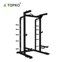 Support de rangement robuste TOPKO pour haltères, rack de squat en fer, organisateur de musculation pour salle de sport à domicile