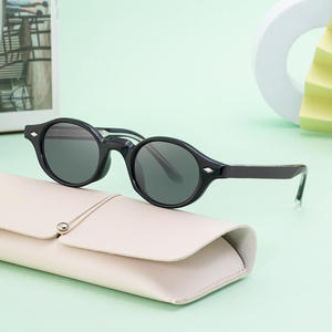 Nuevas gafas de sol redondas con montura pequeña para mujer, lentes de PC con protección UV400, gafas de sol de moda, venta al por mayor transfronteriza - Product Image 3