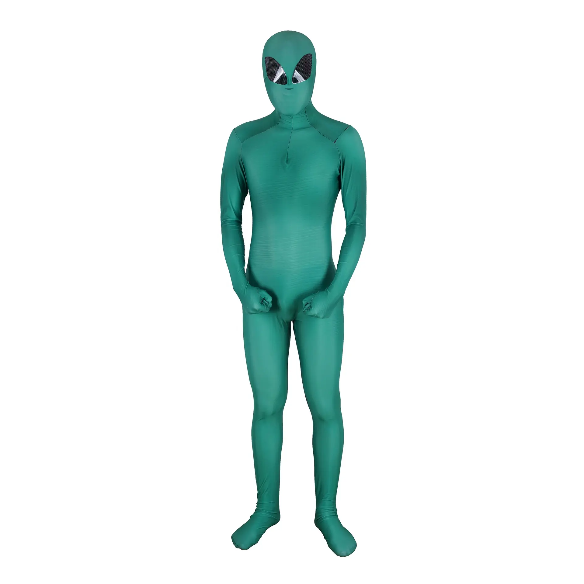 Nuovo Halloween all'ingrosso divertente Costume alieno verde Cosplay Costume da festa a tema di Halloween per adulti