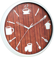 Reloj de pared de plástico redondo para el hogar, cronógrafo de cocina 3D de estilo Retro europeo, regalo decorativo, la mejor oferta