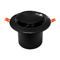 Nouvelle grille de ventilation ronde noire en ABS, à fixation rapide, pour sortie d'air, conduit de ventilation HVAC, pour air frais et climatisation