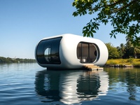 Cabines préfabriquées économiques et mobiles, maisons préfabriquées gonflables, hôtel en forme de triangle, maison capsule modulaire