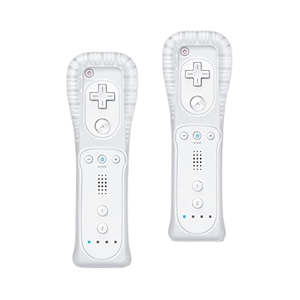 2-gói Trắng Wii điều khiển từ xa với Silicone trường hợp dây đeo cổ tay Tương thích với Wii/Wii U cần điều khiển trò chơi điều khiển - Product Image 1