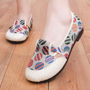 2024 verano nuevo estilo zapatos de tela para mujer suelas blandas transpirables ligeras cómodo uso de ocio de mediana edad - Product Image 6