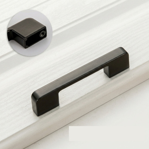 Maßgefertigter Zeitgenössischer T-förmiger Zinklegierungsgriff für Schränke Schwarzer Kommodenschubladengriff aus Zinklegierung für Schlafzimmer und Küche - Product Image 1