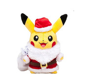Peluche Pikachu Père Noël, jouet en peluche doux, costume de Père Noël, cadeau de Noël, peluche de dessin animé pour enfants, collection
