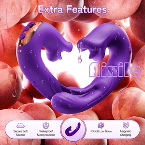 Vibrateur pour femmes, jouet sexuel pour adultes, vibromasseur langue avec 5 modes <span class=keywords><strong>de</strong></span> vibration et 10 modes <span class=keywords><strong>de</strong></span> stimulation, pour stimulation clitoridienne, anale et du point G. - Product Image 3