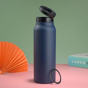 High Quality Vacuum Insulated Tumbler 24oz Stainless Steel Thermos Water Bottle <strong>Flask</strong> with Magnetic Phone Holder Lid for Sports - Product Image 4