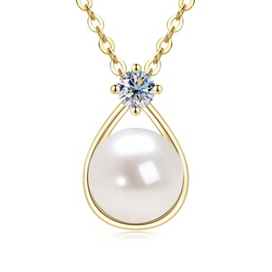 Colliers en perles d'eau douce naturelles en gros d'usine, style français simple en or 14 carats, bijoux rétro pour femmes - Product Image 5
