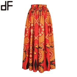 Abiti e Gonne Africane alla Moda per Donna, Gonna Lunga Plissettata Elasticizzata, Gonna Dashiki Africana Stampata per Adulti <span class=keywords><strong>DF</strong></span> - Product Image 5