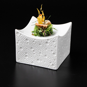 Plato de Cena Irregular de Cerámica Creativa al por Mayor, Plato para Servir para Restaurantes, Platos de Cerámica para Aperitivos y Dim Sum - Product Image 1