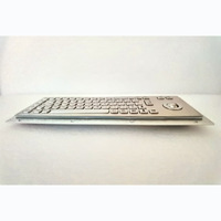 Clavier métallique robuste en acier inoxydable étanche personnalisé PC avec trackball
