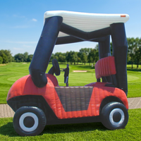 Modèle de chariot de golf gonflable Fuyi, taille personnalisable, imperméable, durable, résistant aux intempéries, pour la publicité extérieure, les événements et la décoration