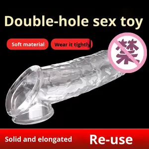 Wieder verwendbarer dicker Silikonkautschuk-Kondom-wasch barer Schwanz verlängerung für Männer - Product Image 6