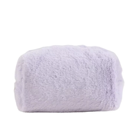 Trousse de toilette personnalisée en gros Trousse de maquillage à fermeture éclair de voyage Rangement portable pour filles en peluche Trousse de toilette mignonne