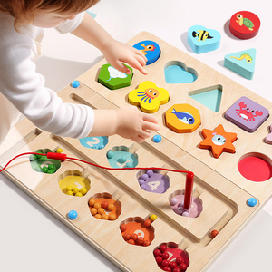 EDULAND OEM ODM CPC CE Juguete de Madera Montessori 2 en 1: Juego de Emparejamiento y Laberinto, Divertido Rompecabezas Infantil - Product Image 4