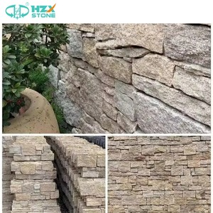 Hzx nhà máy trực tiếp gỉ quartzite gờ đá đồng màu tường ốp gạch để trang trí - Product Image 3