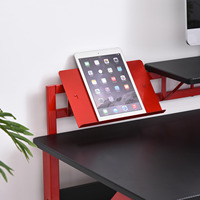 Bureau de jeu moderne personnalisé Table de jeu ergonomique avec étagère en métal noir Bureaux de jeu Mesa pour ordinateur