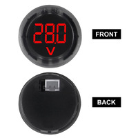 Monitor de batería de coche de 12V, voltímetro digital de CC de 4-100V, diseño compacto de 2 cables para mantenimiento de vehículos