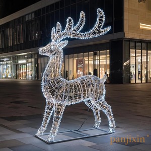 Luz Decorativa Navideña LED 3D con Motivo de Ciervo Gigante Premium, Escultura de Reno Impermeable para Exteriores, Iluminación Decorativa Navideña - Product Image 3