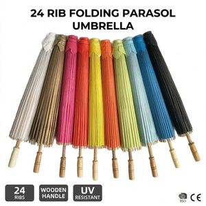 Nouvelle Arrivée Parapluie Manuel à Manche en Bois Motif Personnalisé Mariage Vente en Gros - Product Image 2