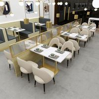 Nouveautés Mingmeng Horeca Furniture, ensemble table et chaises pour restaurant, usage hôtelier et commercial, mobilier de salle à manger en PU