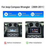 Radio Mobil Android 7" untuk Jeep Compass 2010-2016, Pemutar Multimedia Mobil, Wireless CarPlay, Auto Navi, Layar Sentuh Kapasitif IPS