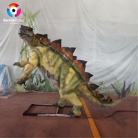 Robot Sanhe, dinosaure stégosaure réaliste grandeur nature, animatronique, pour parc à thème jurassique et exposition muséale (certifié CE RoHS)