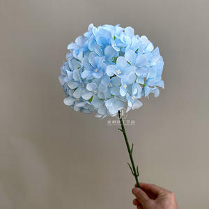 Venta al por mayor barato solo cabeza blanco rosa Hortensia flor artificial para la boda Día de la madre Año Nuevo chino fiesta de año nuevo - Product Image 6