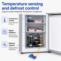 Sonde de température à thermistance NTC 10K 3950 avec câble plat pour la surveillance de la température des joints de porte de réfrigérateur et de congélateur