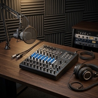 Console de mixage audio professionnelle 10 canaux avec interface USB intégrée pour studio d'enregistrement et diffusion en direct
