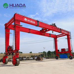 35 tấn 40 tấn 50 tấn 60 tấn <span class=keywords><strong>80</strong></span> tấn di động rtg <span class=keywords><strong>Crane</strong></span> giá với lốp cao su giàn cần cẩu - Product Image 5