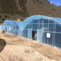 BAOLIDA Grote Enkelspanningskas voor Plantenteelt, Commerciële Landbouwkas Kit Tent PE Folie Passieve Zonne-energie