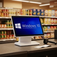Terminal de point de vente tout-en-un avec écran tactile de 15,6 pouces, système Windows POS, pour la vente au détail et la restauration