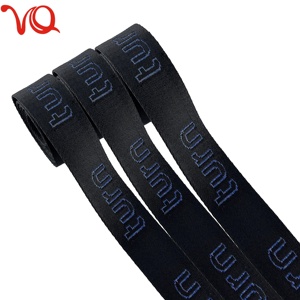 Sangle tissée en <span class=keywords><strong>nylon</strong></span> recyclé avec logo jacquard personnalisé sangle en polyester avec logo pour sac à dos en sergé - Product Image 1