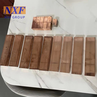 Barre de barre plate en cuivre T2 de taille personnalisée NXF ASTM B280EN12735/JISH3300 Bloc Cuivre Cube Électrode Plaque Pliage Soudage