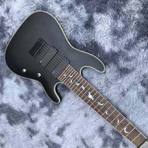 Personnalisé 9 Cordes DP Damien Plat Guitare Électrique en Noir Satin Couleur avec Rectangle Hardcase - Product Image 4