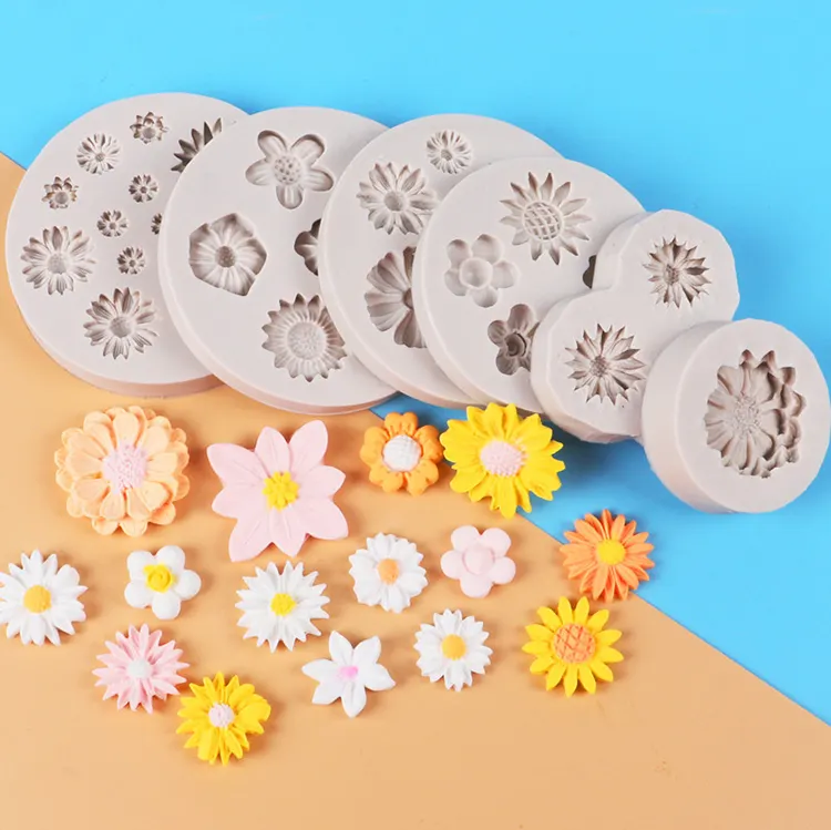 Rose Flower Silikon Fondant Formen zum Backen Candy Polymer Clay Schokolade Fondant Kuchen Dekorations werkzeuge