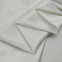 100% Polyester Tissu satiné épaissi de haute qualité Matériel de robe de mariée de mariage blanc avec des vêtements de conception unie imprimés tissés
