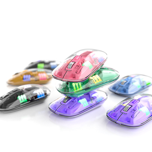 Souris transparente Bluetooth Ordinateur Silencieux Rechargeable Léger Souris sans fil RGB pour jeux pour Mac Tablette Ordinateur portable Souris - Product Image 6