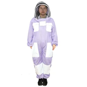 Traje de abeja transpirable de tres capas con capucha y velo, ropa de apicultor de seguridad, novedad de 2022