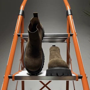 Botas de tobillo de ante británico vintage 2026 para hombre, sin cordones, de caña alta, con plataforma gruesa que aumenta la altura, estilo casual y versátil. - Product Image 2