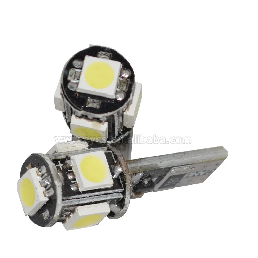 ホワイト12V194186 W5W 5050 5SMD T105led LEDキャンバス電球LEDカーライトT10