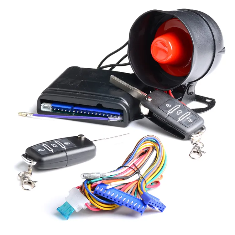 Alarma de coche con Control remoto, sistema de alarma de seguridad automático, antirrobo, con interruptor Pin de alta calidad
