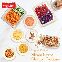 PYGLASS – Lot de 6 bocaux de conservation alimentaire en verre pour bébé, style moderne, écologiques, qualité alimentaire, sans BPA, avec couvercle, pour la rentrée scolaire, compatibles micro-ondes, pour noix